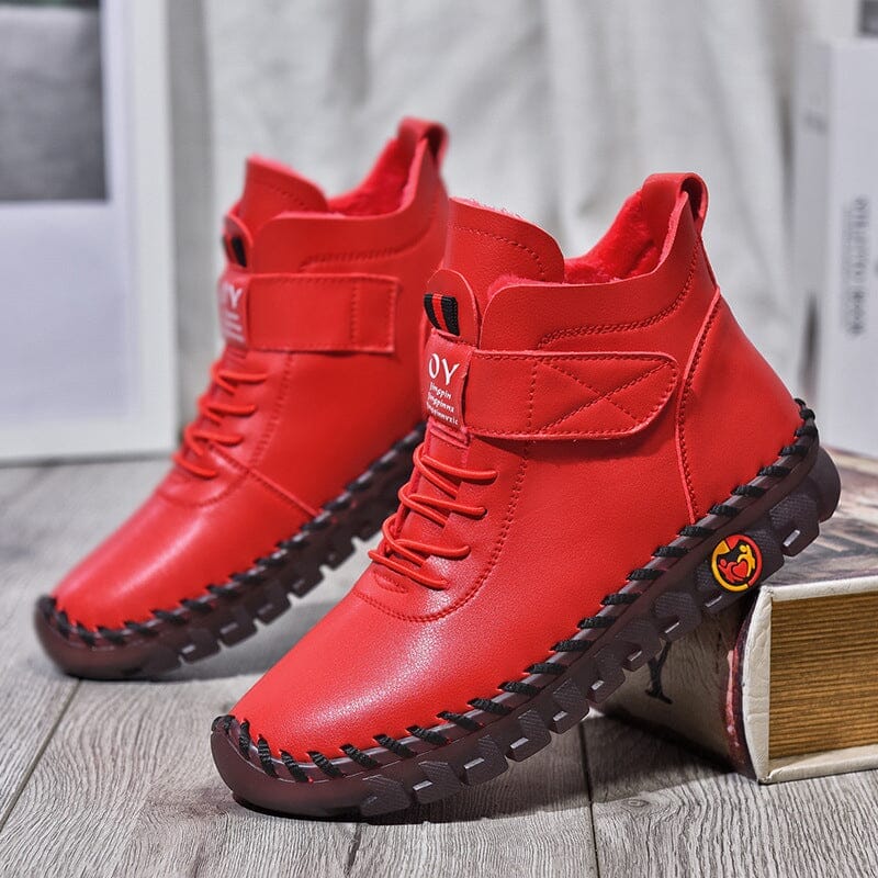 Chaussures en Cuir Ultra Confortables & Chaudes FEMININO Essentielle Rouge 36 