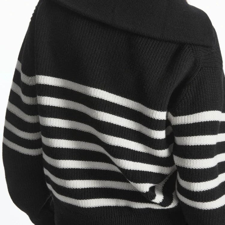 THE KONF™ | Pull tricoté féminin avec fermeture éclair FEMININO Essentielle 