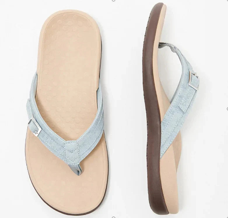 THE KONF™ | Sandale Orthopédique Pour Femme Alicia Chaussons de marche orthopédiques et diabétiques Essentielle Bleu foncé 35 