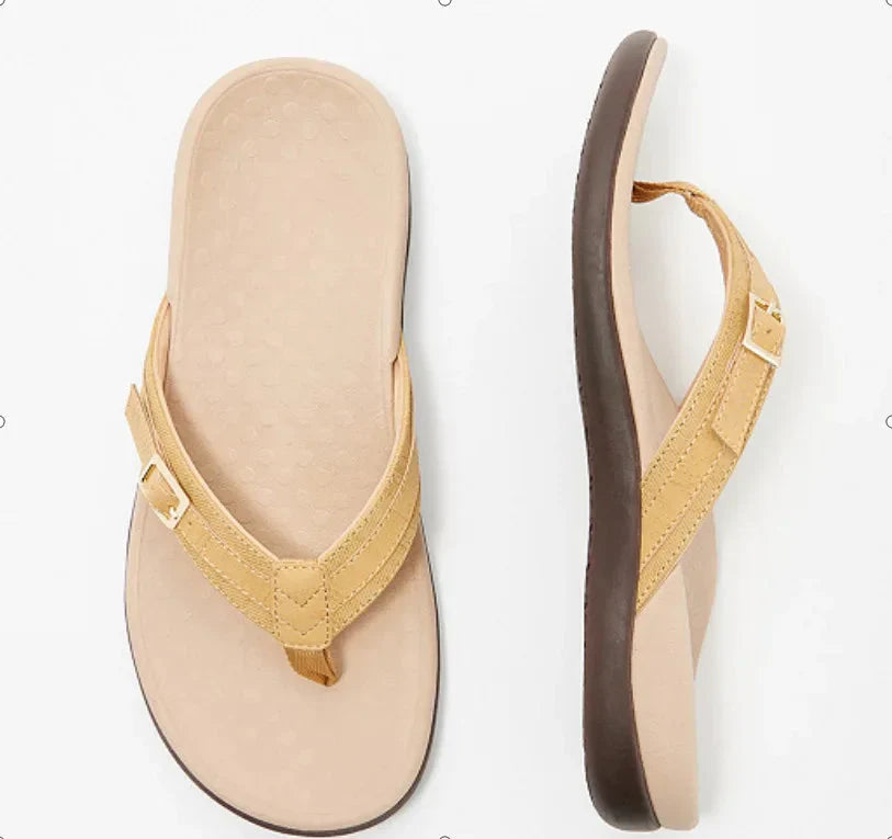 THE KONF™ | Sandale Orthopédique Pour Femme Alicia Chaussons de marche orthopédiques et diabétiques Essentielle Jaune 35 
