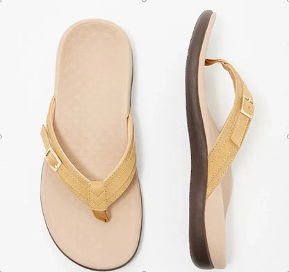 THE KONF™ | Sandale Orthopédique Pour Femme Alicia Chaussons de marche orthopédiques et diabétiques Essentielle Jaune 35 