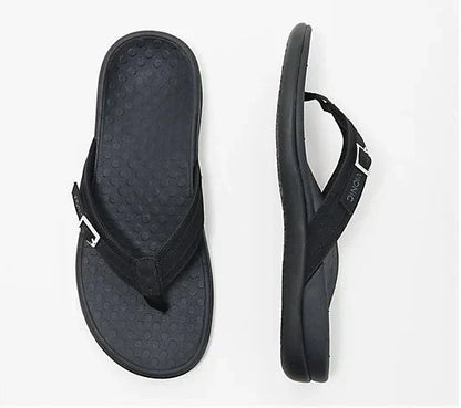 THE KONF™ | Sandale Orthopédique Pour Femme Alicia Chaussons de marche orthopédiques et diabétiques Essentielle Noir 35 