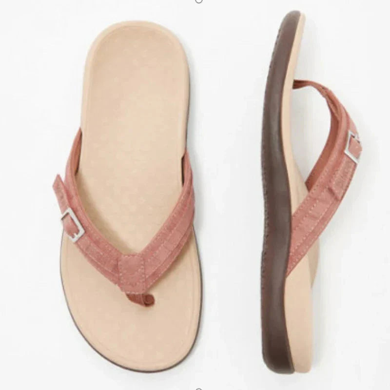 THE KONF™ | Sandale Orthopédique Pour Femme Alicia Chaussons de marche orthopédiques et diabétiques Essentielle Rose 35 