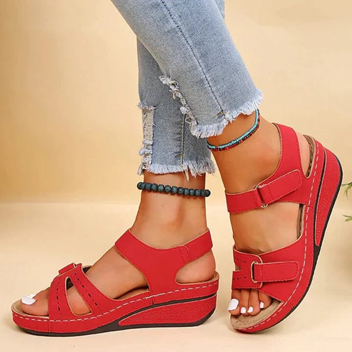 The Konf™ | Sandales orthopédiques Alfreda Essentielle Rouge 35 